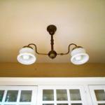 Antique lighting fixture in butler's pantry